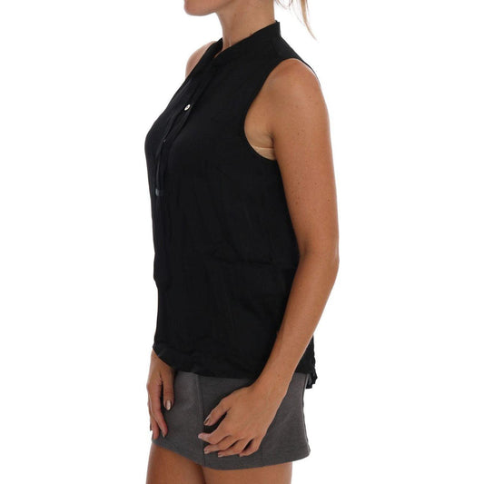 Versace Jeans Black Sleeveless Viscose Blouse Top TSH1470-3