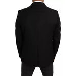 Dolce & Gabbana Black Wool Slim Fit Notch Jacket Blazer KOS1809-54