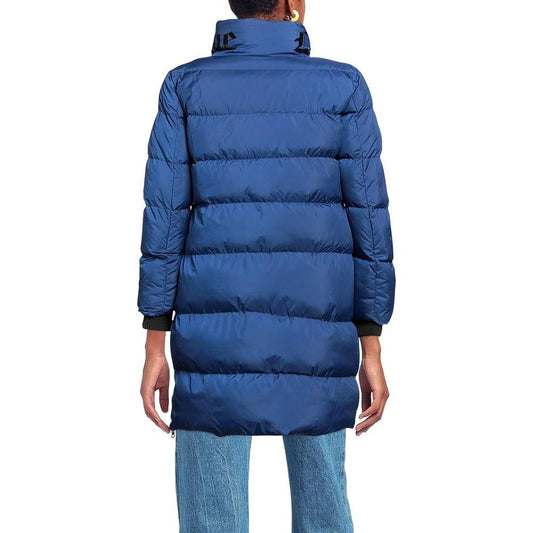 Love Moschino Chic Long Down Jacket with Logo Detail LO-10230-IT40|S