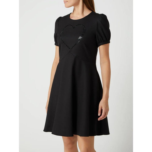 Love Moschino Black Polyester Women Dress LO-7021-IT38|XS