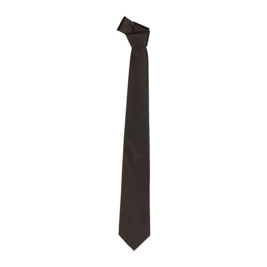 Emilio Romanelli Silk Point Pin Tie in Luxurious Brown EMRO-4552