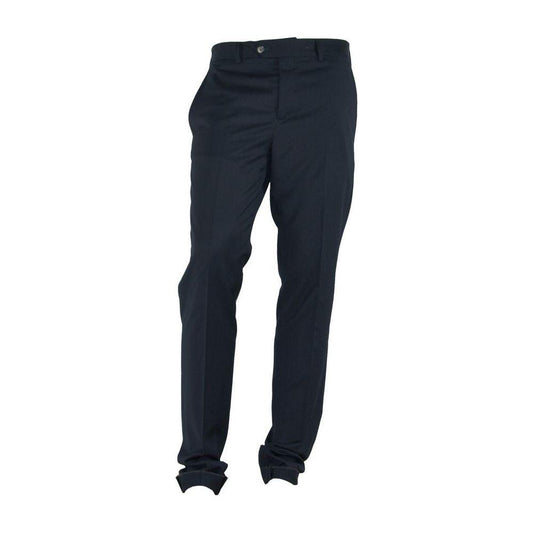 Made in Italy Elegant Black Italian Designer Trousers MI-3202-IT46 | S