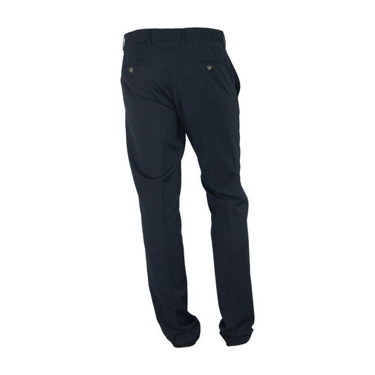 Made in Italy Elegant Black Italian Designer Trousers MI-3202-IT46 | S