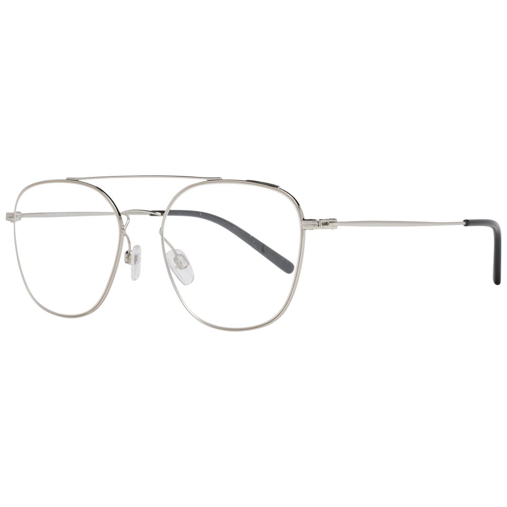 Bally Gray Men Glasses Frame, full-rim metal and plastic, stylish grey color, size 53-18-145, includes branded case, no spring hinge.
