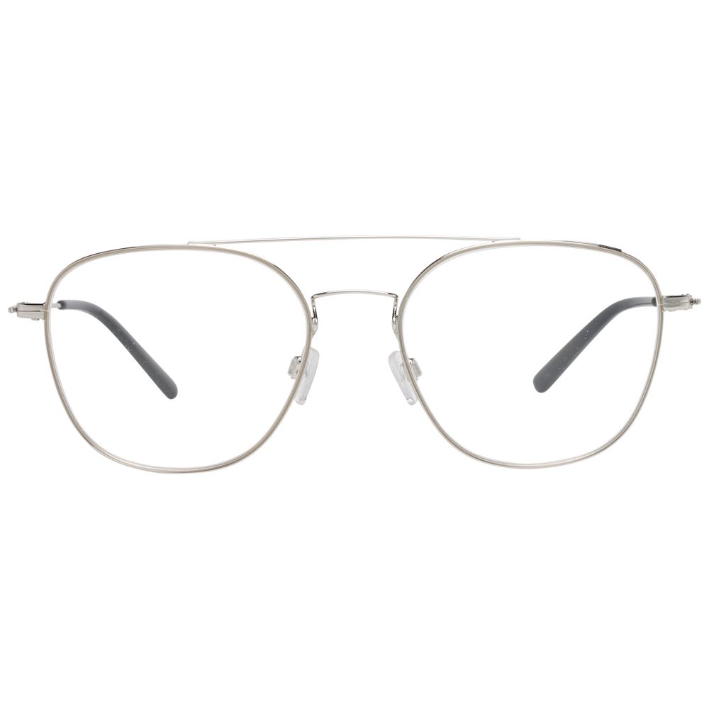 Bally Gray Men Glasses Frame, full-rim grey metal & plastic, size 53-18-145, with branded case, no spring hinge