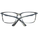 Police Gray Men Glasses Frame, full-rim rectangular grey plastic design, temples length 140, frame width 135, robust and stylish eyewear