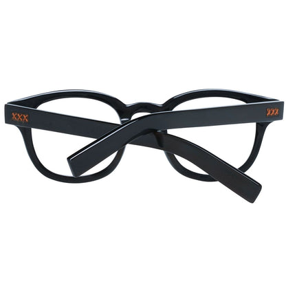 Ermenegildo Zegna Black Horn Glasses (Frames) for men, square style, black horn frame, demo lenses, full-rim, size 47-23-145.