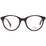 Front view of Maje Red Women Glasses Frame in round acetate design with demo lenses.