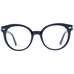 Swarovski Purple Women Glasses Frame with full-rim purple design, plastic material, and size 50-19-140, includes branded case.