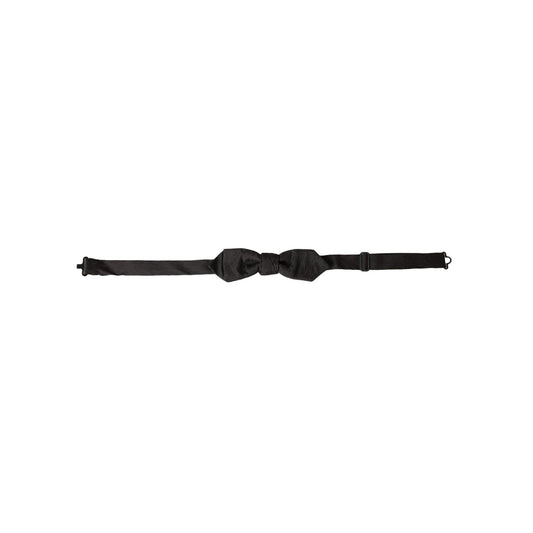 Dolce & Gabbana Black Silk Adjustable Neck Men Bow Tie FT3925