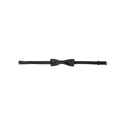 Dolce & Gabbana Black Silk Adjustable Neck Men Bow Tie FT3926