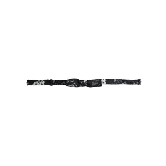 Dolce & Gabbana Black Floral Silk Adjustable Neck Men Bow Tie FT3942