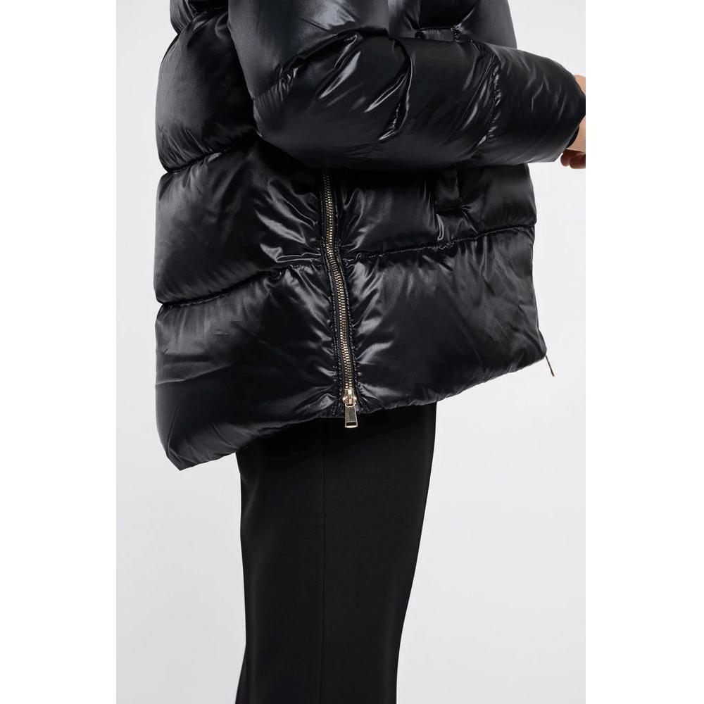 People Of Shibuya Black Polyester Jackets & Coat PE-13543-IT40|S