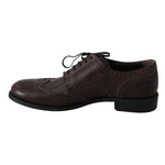 Dolce & Gabbana Brown Leather Brogue Derby Dress Shoes MV2469-44.5