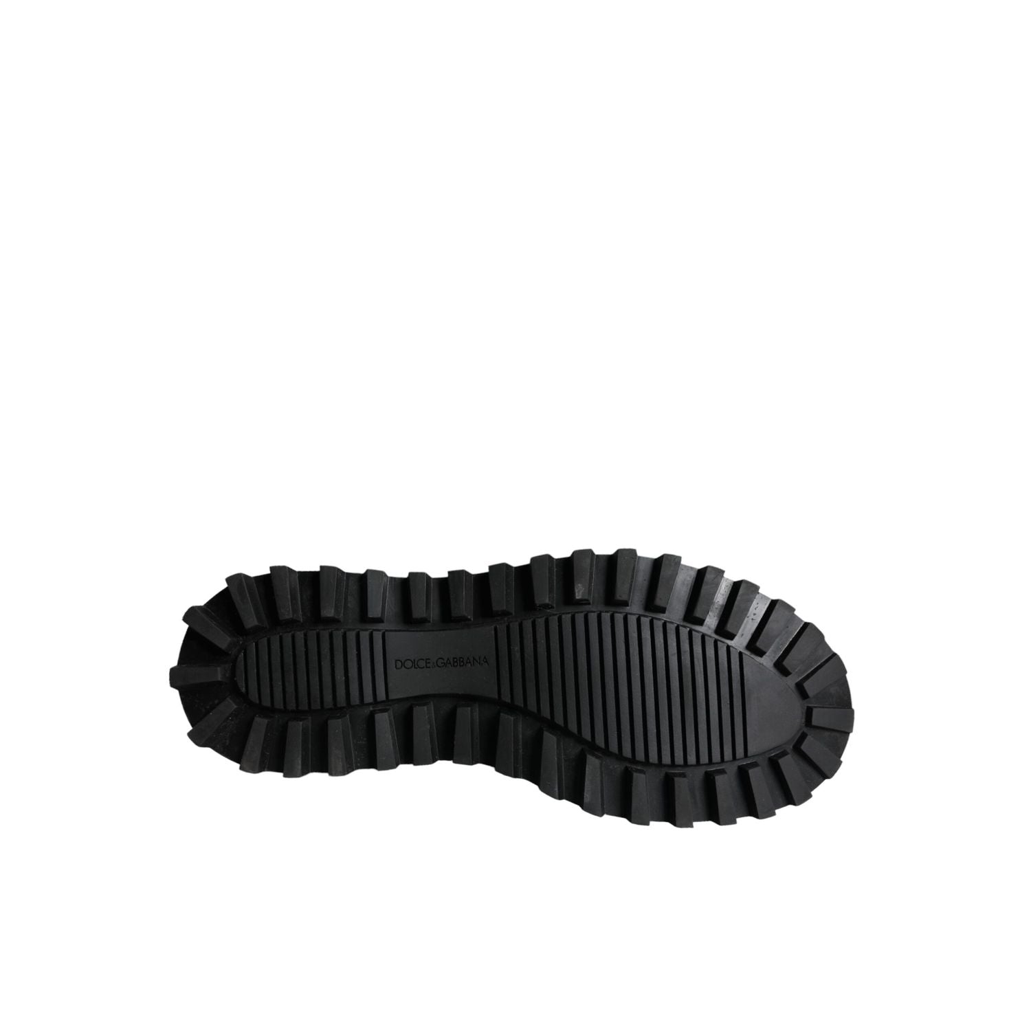 حذاء تشيلسي للرجال من دولتشي آند غابانا بحزام أسود وشعار DG