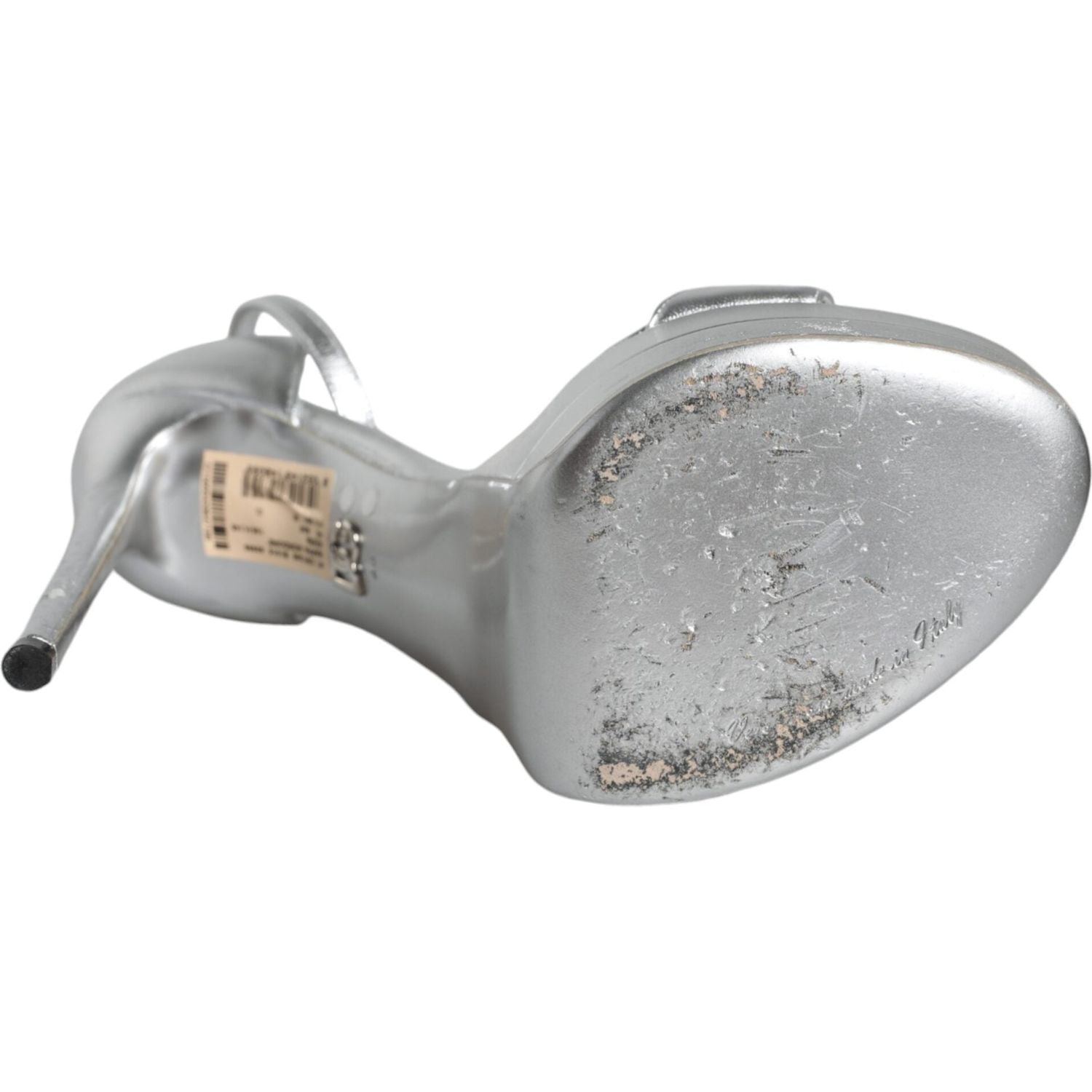 حذاء KEIRA فضي بكعب عالٍ وحزام للكاحل من Dolce &amp; Gabbana