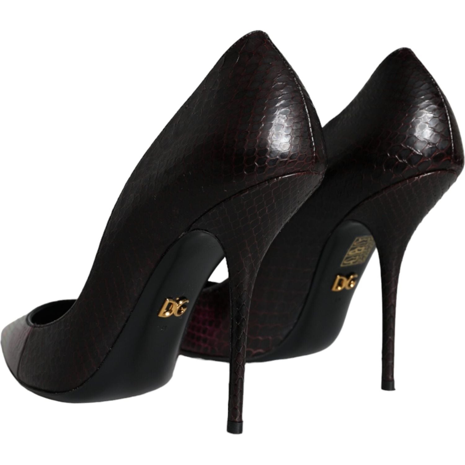 حذاء بكعب عالٍ متعدد الألوان من الجلد الاستوائي من دولتشي آند غابانا