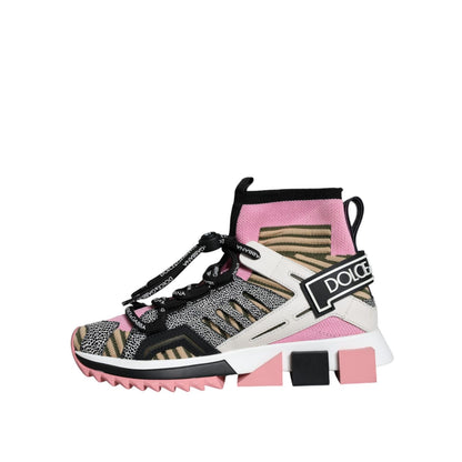 Dolce & Gabbana Multicolor Sorrento Socks Logo Sneakers Shoes