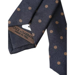 Dolce & Gabbana Black Dotted Fantasy Silk Adjustable Men Tie KRA3338