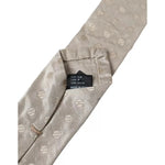Dolce & Gabbana Beige Dotted Silk Classic Adjustable Men Tie