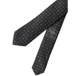 Dolce & Gabbana Black Polka Dot Silk Adjustable Men Tie KRA3375