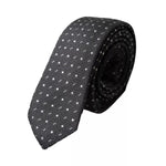 Dolce & Gabbana Black Polka Dot Silk Adjustable Men Tie KRA3375