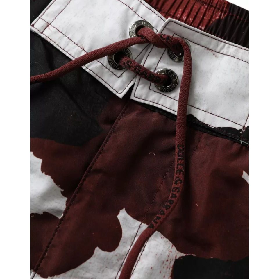 Dolce & Gabbana Multicolor Camouflage DG Logo Beachwear Shorts Swimwear