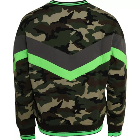 Dolce & Gabbana Multicolor Camouflage Sweatshirt Sweater TSH86429-50