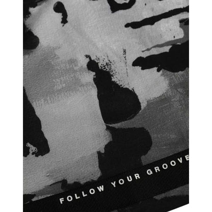 Dolce & Gabbana Black White Camouflage Round Neck T-shirt