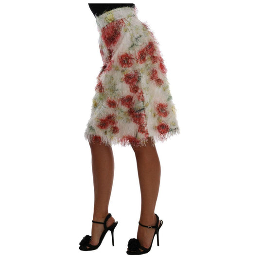 Dolce & Gabbana Floral Patterned Pencil Straight Skirt SKI1033-5