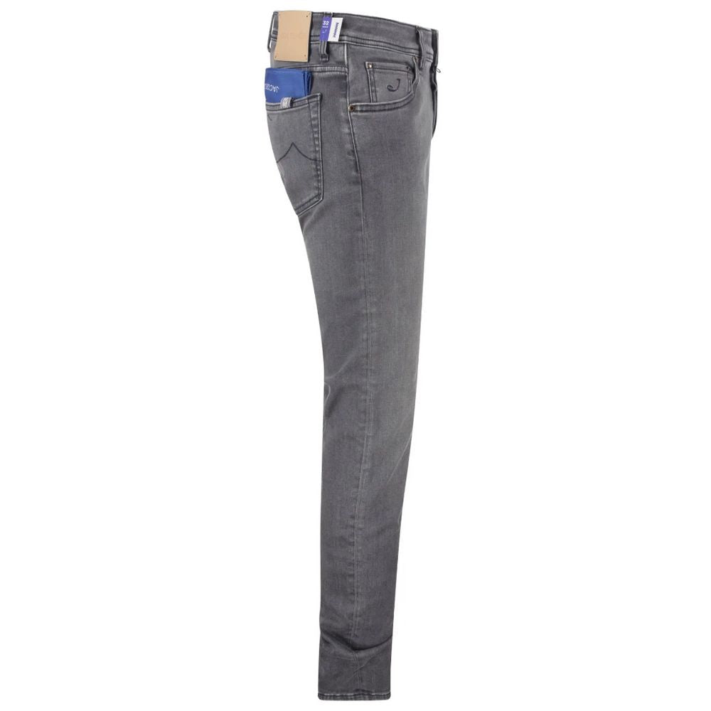 Jacob Cohen Gray Cotton Jeans & Pant JA-13778-W35