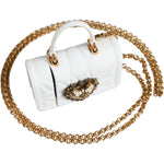 Dolce & Gabbana White Silicone Devotion Heart Cover Hand Bag Airpod Case BAG1522