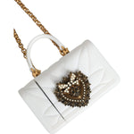 Dolce & Gabbana White Silicone Devotion Heart Cover Hand Bag Airpod Case BAG1522