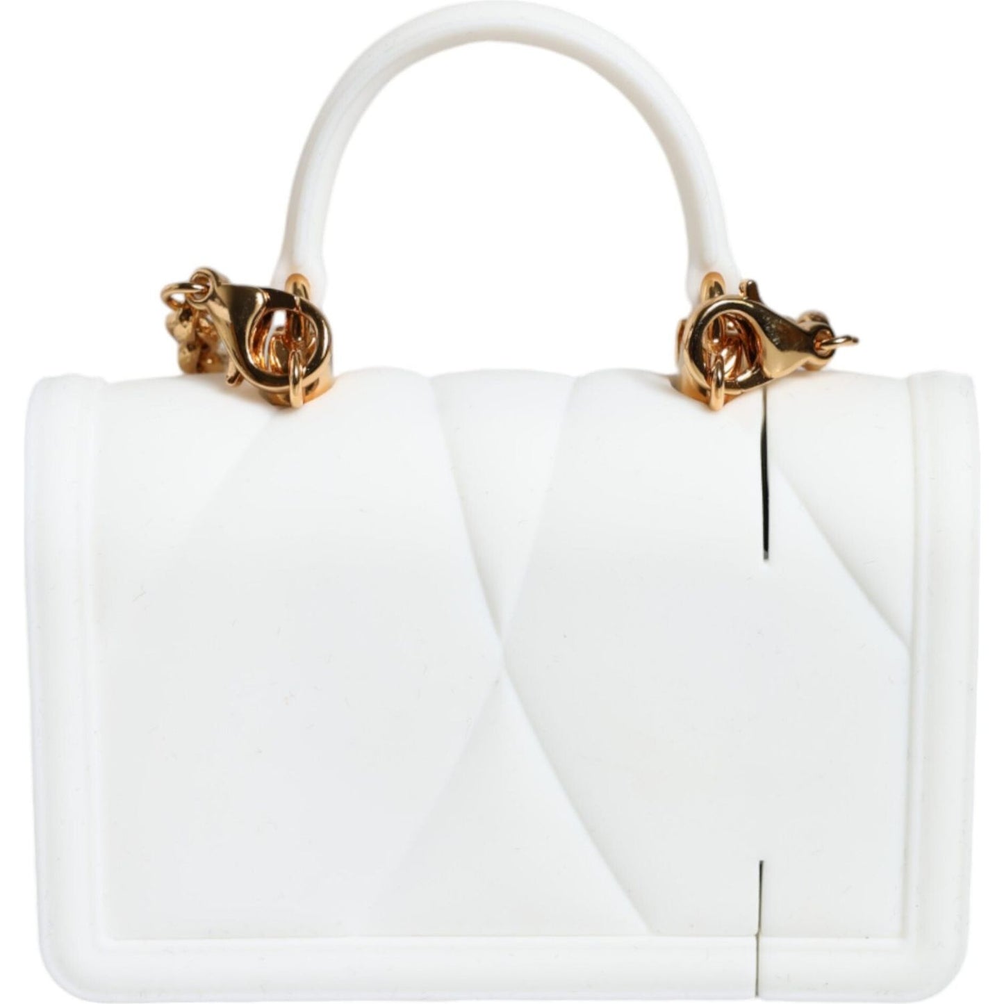 Dolce & Gabbana White Silicone Devotion Heart Cover Hand Bag Airpod Case BAG1522