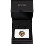 Dolce & Gabbana White Silicone Devotion Heart Cover Hand Bag Airpod Case BAG1522