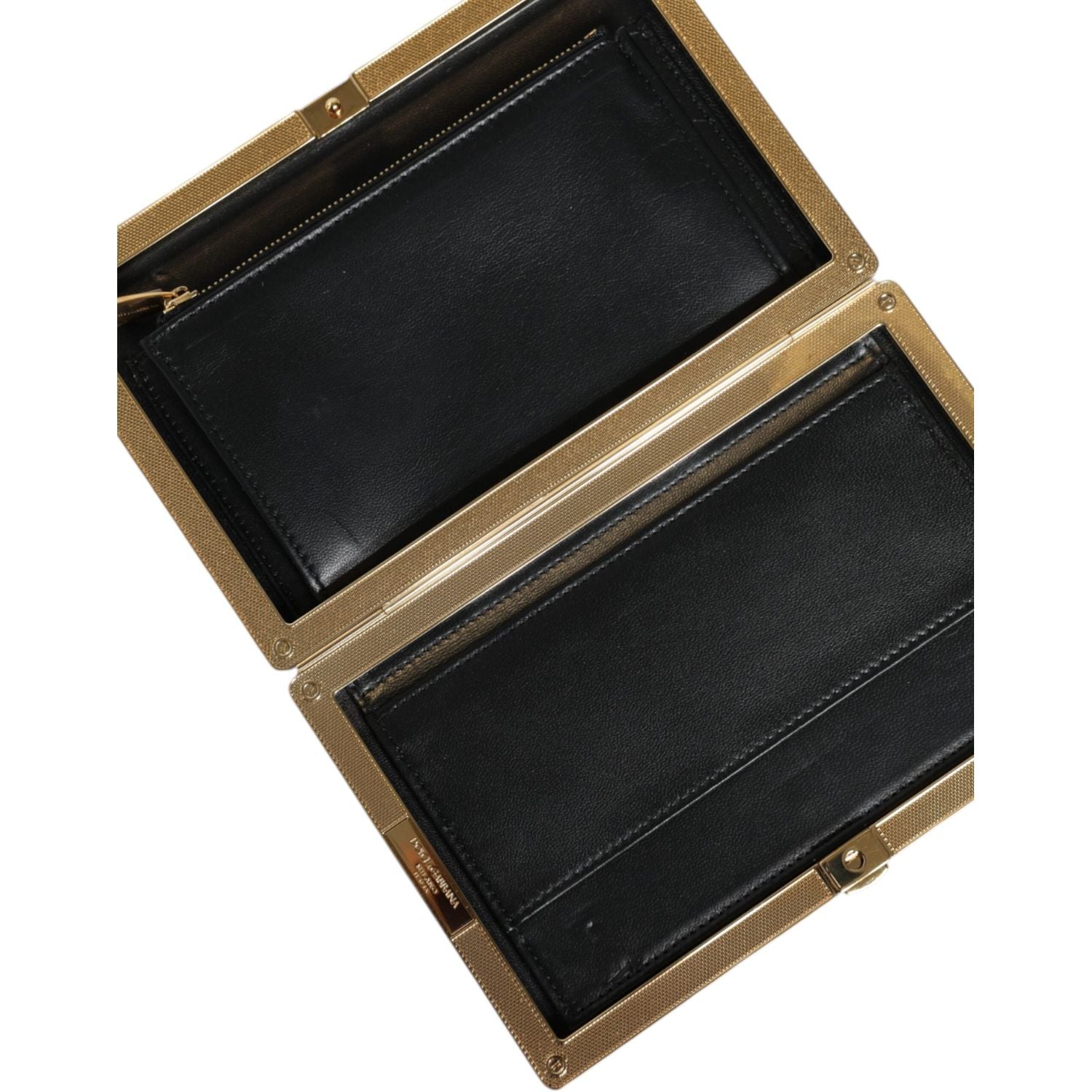 حقيبة كلاتش سهرة متعددة الألوان بإطار ذهبي من دولتشي آند غابانا