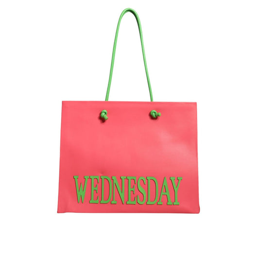 Alberta Ferretti Pink Leather Weekend Wednesday Shopping Tote Bag BAG1552