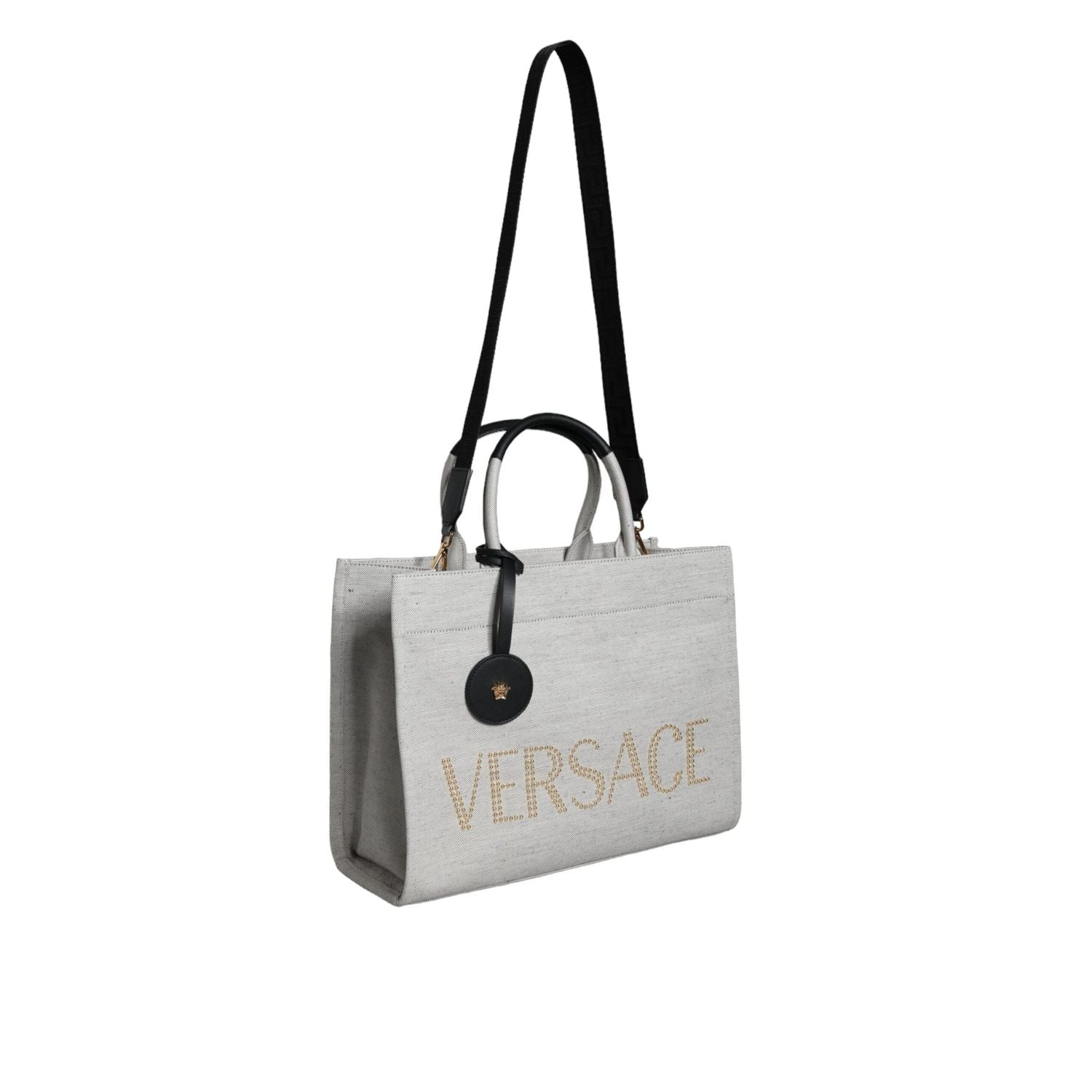 Front view with bag zipped and handles upright.