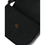 Versace Black Grainy Calf Leather Logo Crossbody Shoulder Bag BAG1612