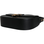 Versace Black Grainy Calf Leather Logo Crossbody Shoulder Bag BAG1612