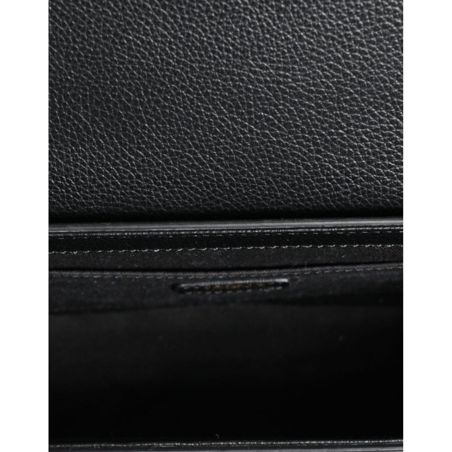 Versace Black Grainy Calf Leather Logo Crossbody Shoulder Bag BAG1612