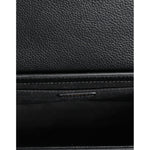 Versace Black Grainy Calf Leather Logo Crossbody Shoulder Bag BAG1612
