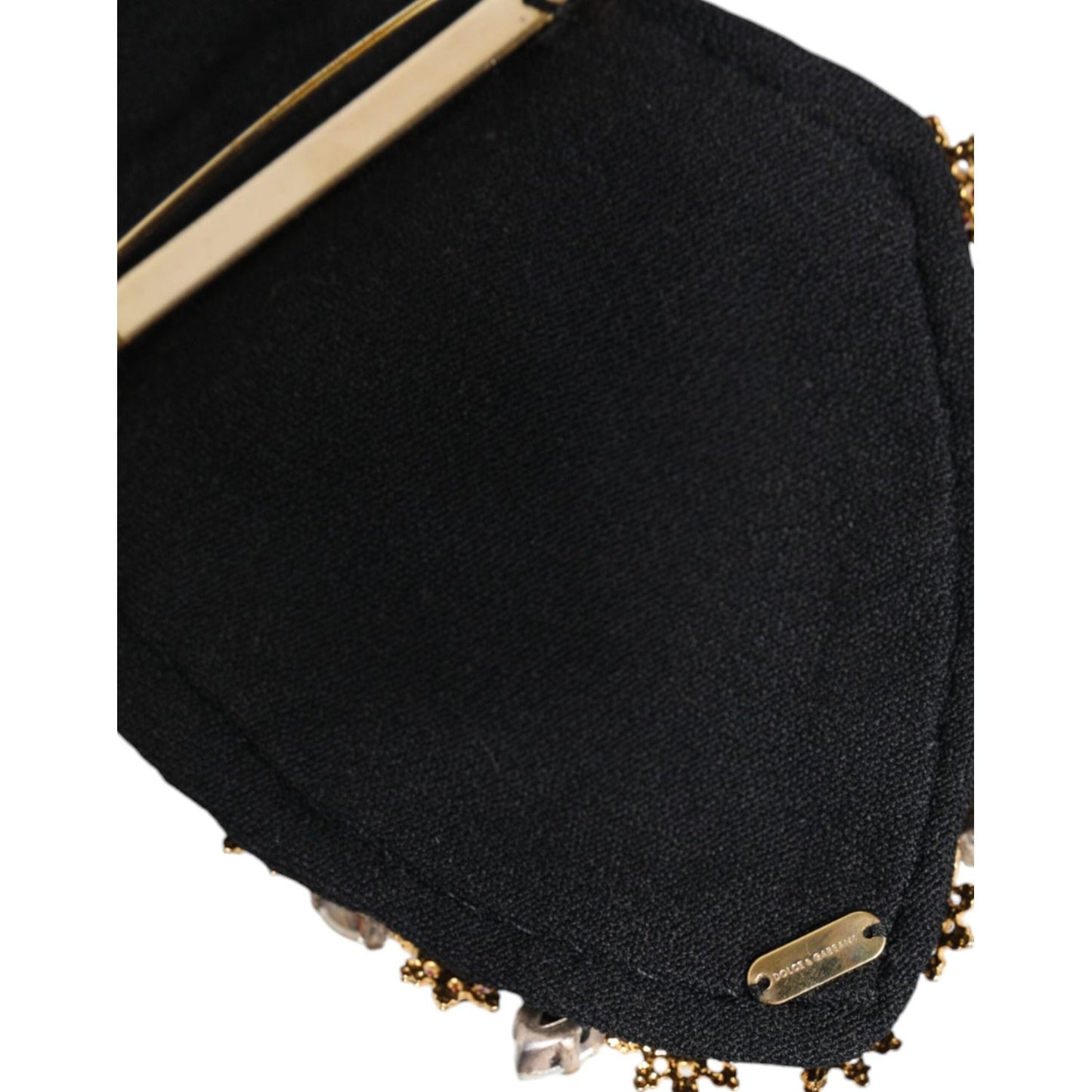 Dolce & Gabbana Gold Tone Brass Sacred Heart Crystal Embellished Brooch Brooch