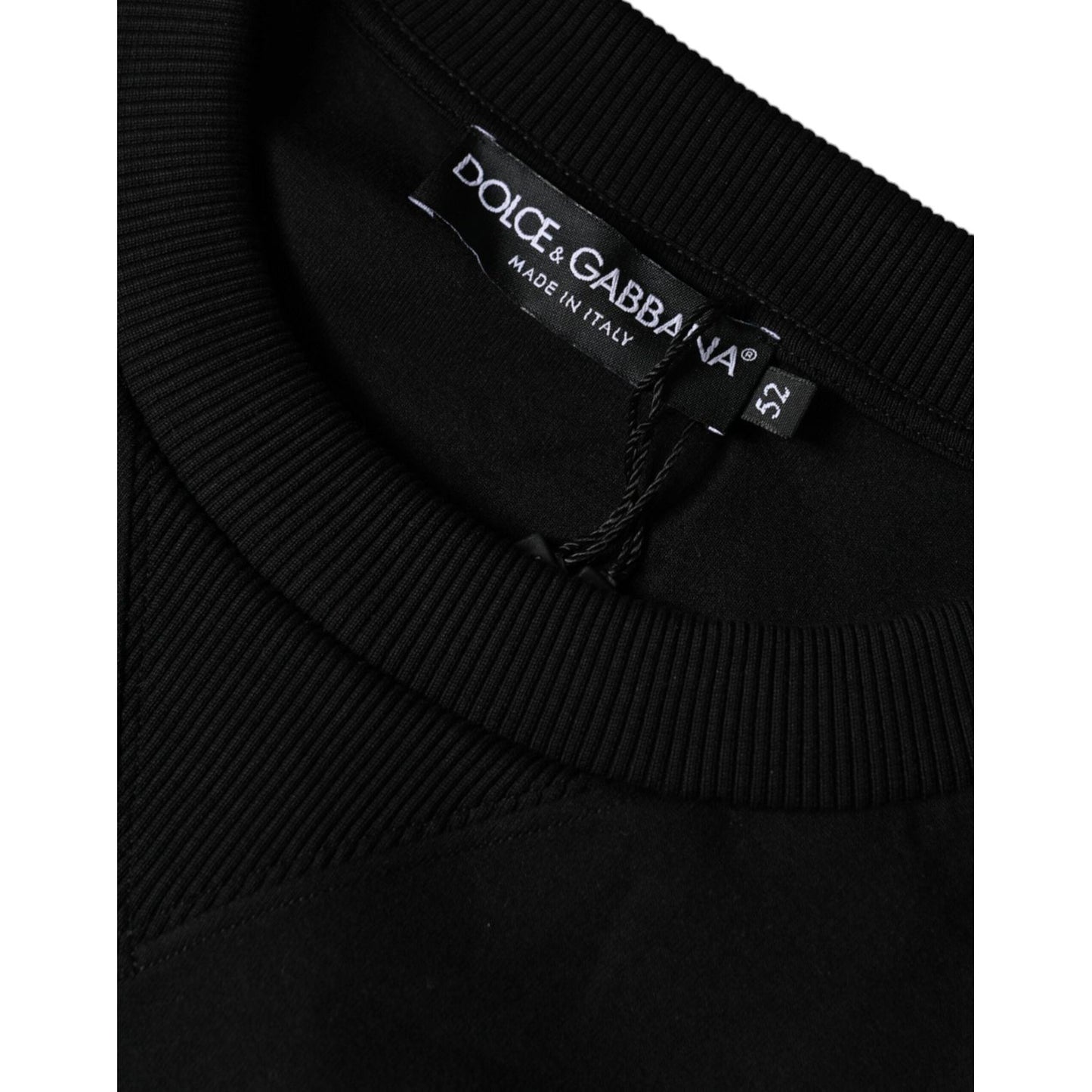 Dolce & Gabbana Black Leopard Crew Neck Sweatshirt Sweater TSH84514-54