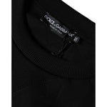 Dolce & Gabbana Black Leopard Crew Neck Sweatshirt Sweater TSH84514-54