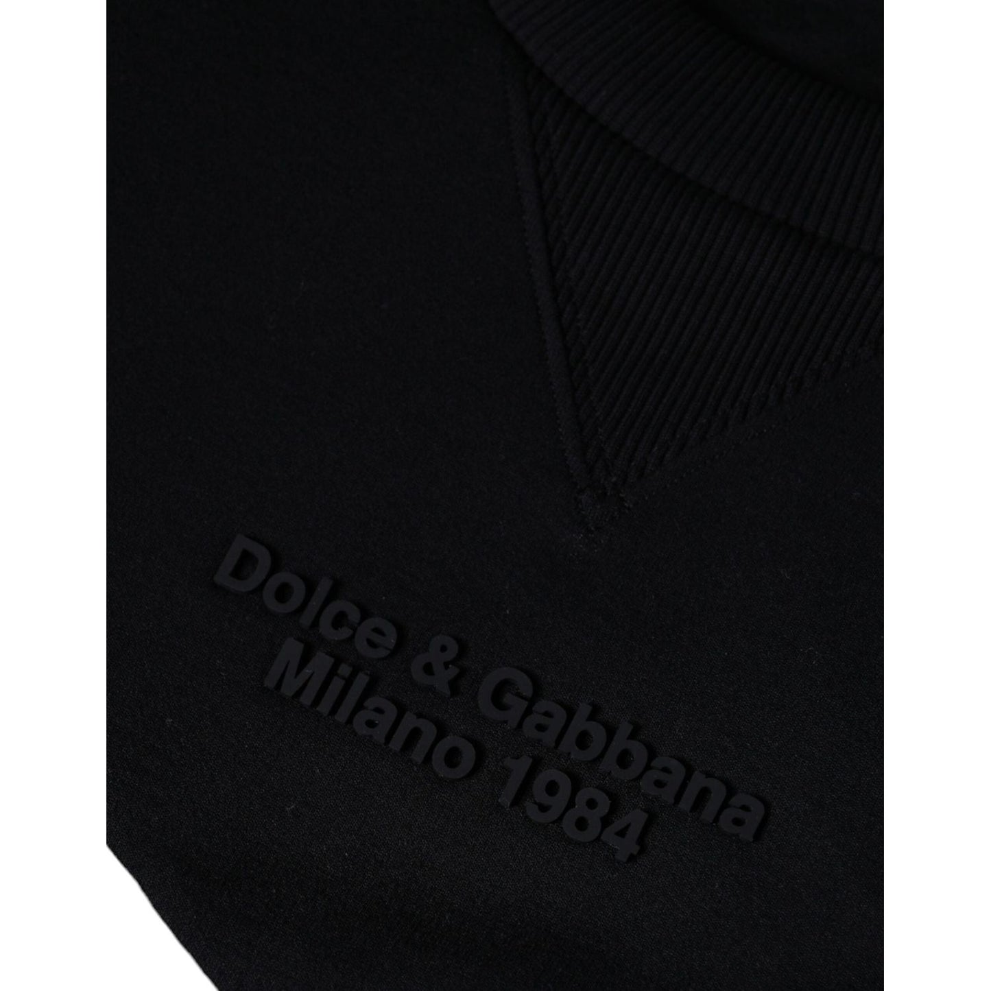 Dolce & Gabbana Black Leopard Crew Neck Sweatshirt Sweater TSH84514-54