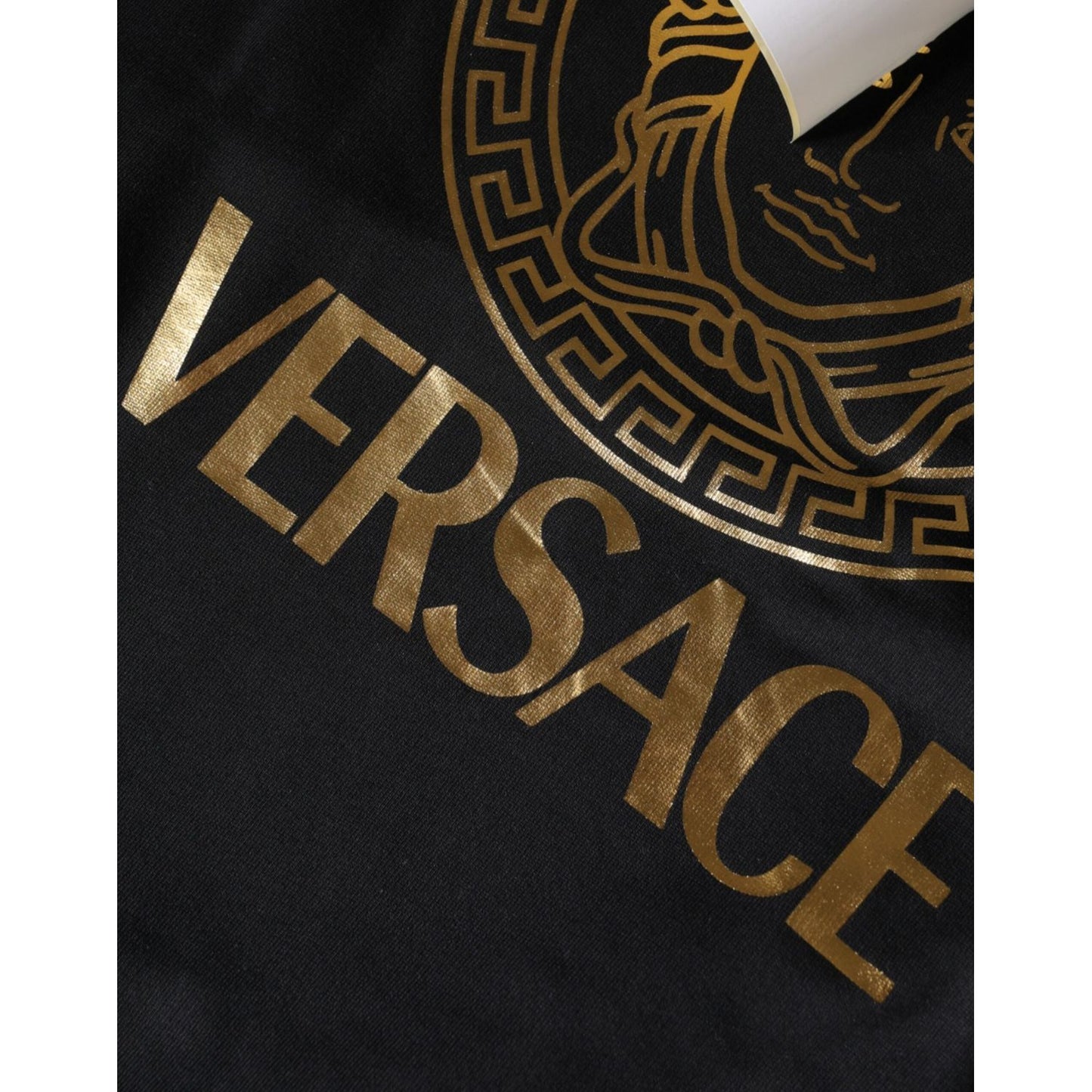 Versace Black Medusa Print Cotton HoodiePullover Sweatshirt Sweater