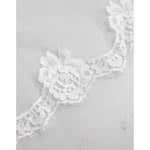 Dolce & Gabbana White Floral Lace Nylon Floor Length Wedding Veil