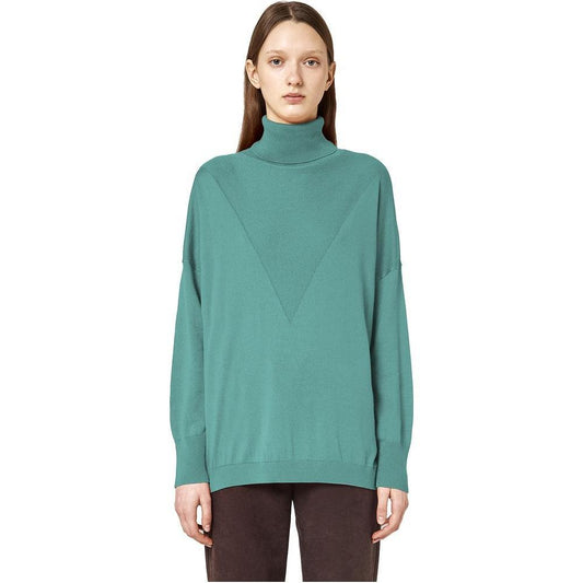 Alpha Studio Green Silk Sweater AL-13843-IT38|XS