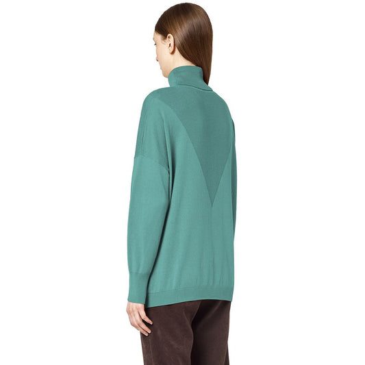Alpha Studio Green Silk Sweater AL-13843-IT38|XS